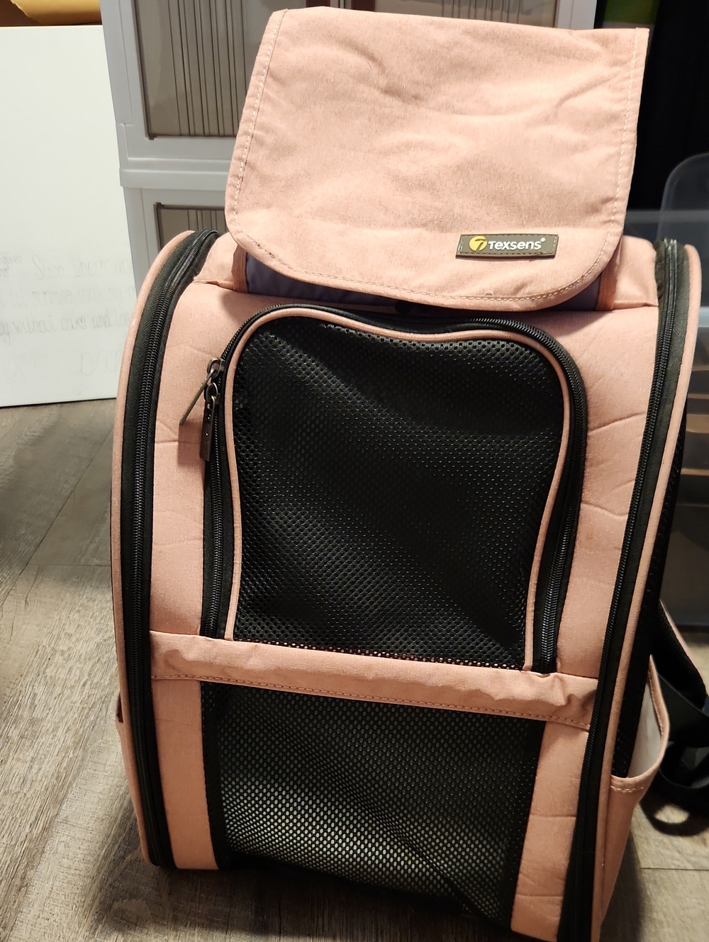 Pink Dog Carrier Backpack - Soft Travel Carrier with Mesh Ventilation